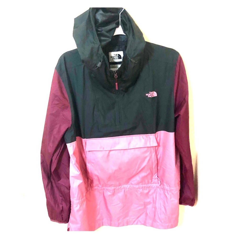 North Face Rain Jacket Women XL Pink Purple Gray